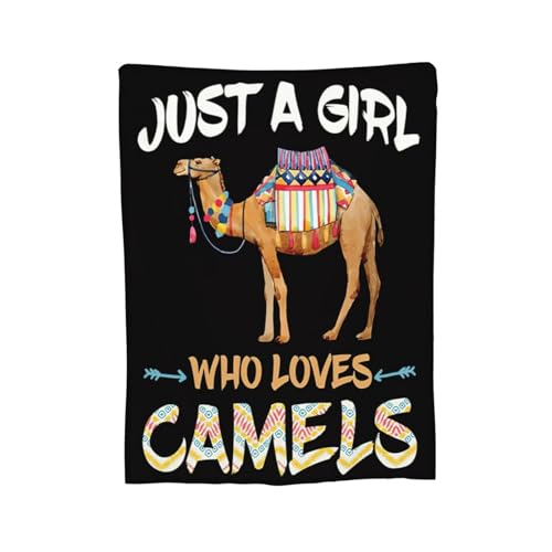 Camel Plush Throw Blanket - Super Soft Cozy Warm Fleece Camel Bedding Blanket Gifts for Kids, Girls, Boys & Women - 40"X50"
