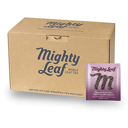 Mighty Leaf Organic Earl Grey Tea - 100 Whole Leaf Caffeinated Tea Bags