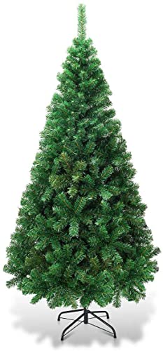 FANTASK Artificial Christmas Tree with Metal Stand, Holiday Pine for