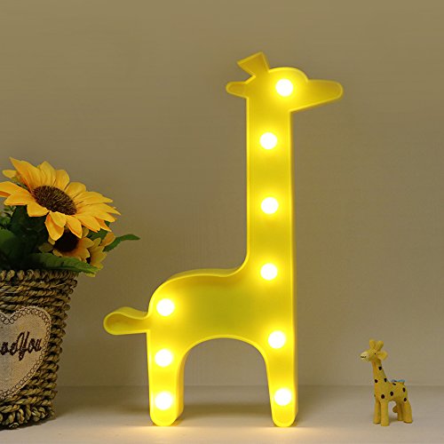 GUOCHENG Cute Giraffe Shaped LED Night Light Warm White Table Night Lamps Bedroom Nursery Home Bedside Indoor Decorations Giraffe Gifts for Kids Children Girls