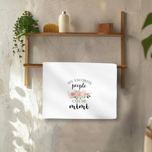 OINDADE Mimi Kitchen Towels - Gifts for Mothers Day, Grandma, Call Me Mimi Dish Tea Towels, 16x24 Inch Home Decor