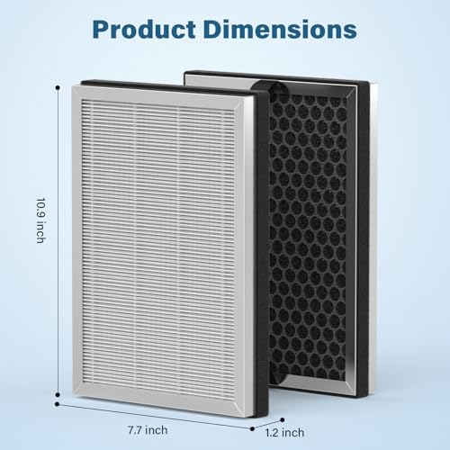 Replacement Air Purifier Filter 3-in-1 HEPA H13 with Activated Carbon - 4 Pack for JF260