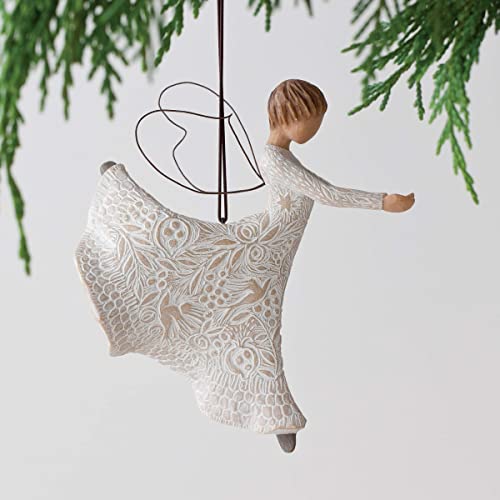 Willow Tree Dance of Life Angel Ornament - Natural Hand-Painted Figurine