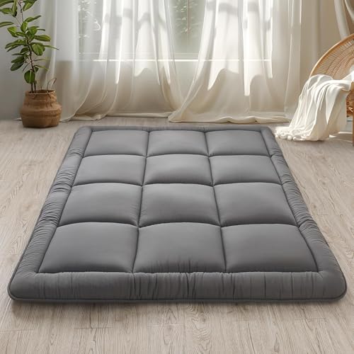 WhatsBedding Japanese Floor Mattress Futon 3" Grey Tatami Mat