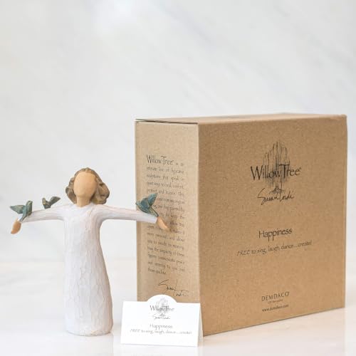 Willow Tree Happiness Hand-Painted Sculpture - Sentimental Gift for Celebrations