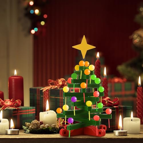 Christmas Tree Wooden Lollipop Holder Stand 28 Hole Xmas