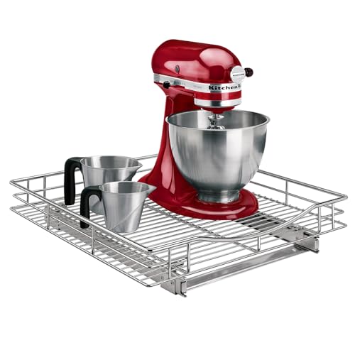 Pull Out Cabinet Organizer 20 Inch Chrome Kitchen Drawer Slide - LYNK PROFESSIONAL