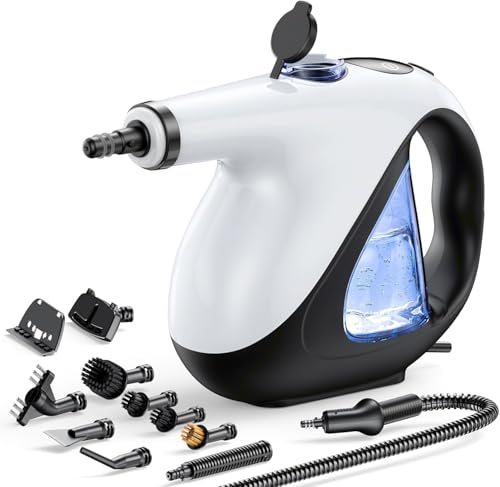 ADICOM White Handheld Steam Cleaner - 3-Second Instant Heat-Up for Home Use