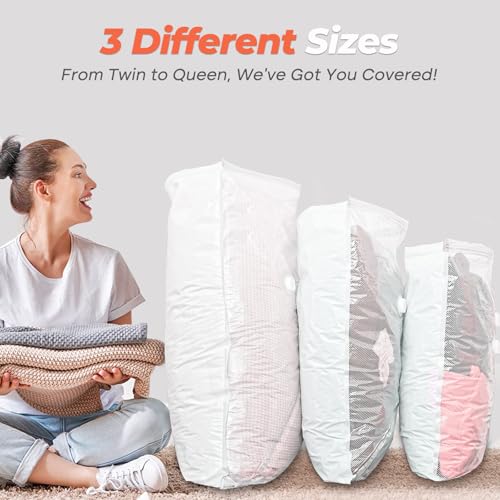 Vacbird 15 Pack Cordless Vacuum Seal Bags with Rechargeable Pump - Space Saver Compression Storage for Clothes Bedding Travel Variation of THIS listing