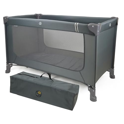 Kids Travel Bed Play Yard with Foldable Mattress - Compact Lightweight Nap & Play