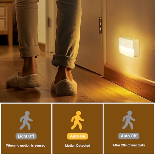 Wireless Motion Sensor Stair Light - Battery Operated Night Lamp for Hallway, Closet & Kitchen