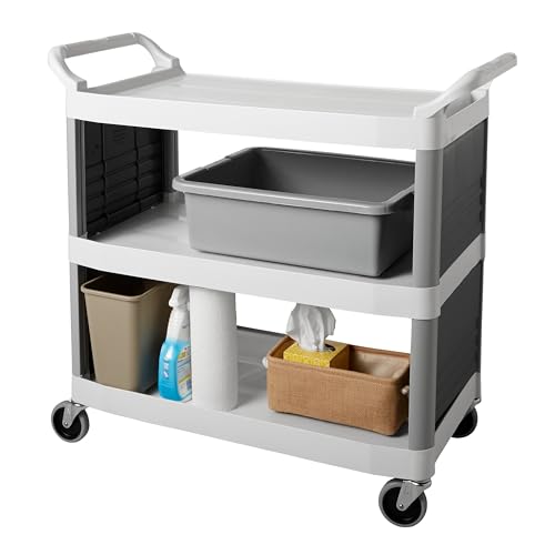 Rubbermaid Commercial 7-Gallon Undivided Bus Utility Storage Box - Gray