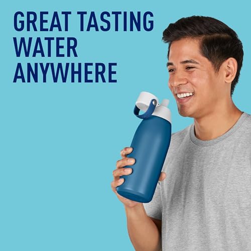 Brita Stainless Steel Water Bottle with Filter - 32 oz Marina - Reusable & Insulated
