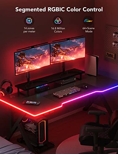 Govee RGBIC LED Neon Rope Lights, 10ft Gaming Lights for Desks