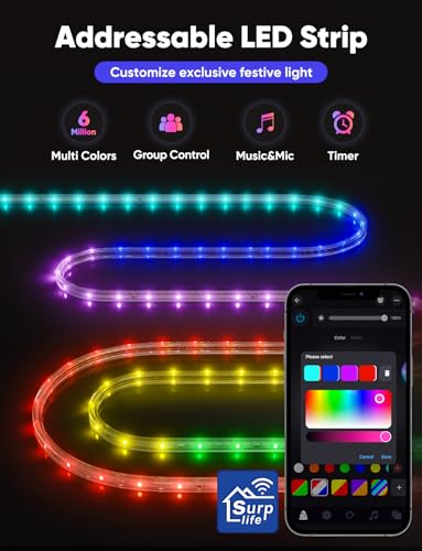 HeliosRibbon 33ft RGB+IC+CCT LED Strip Lights Warm & Cool White with Remote