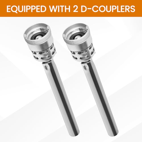 Stainless Steel Beer Line Cleaning Keg with 2 D Couplers - 2.5 Gallon 10L Kit