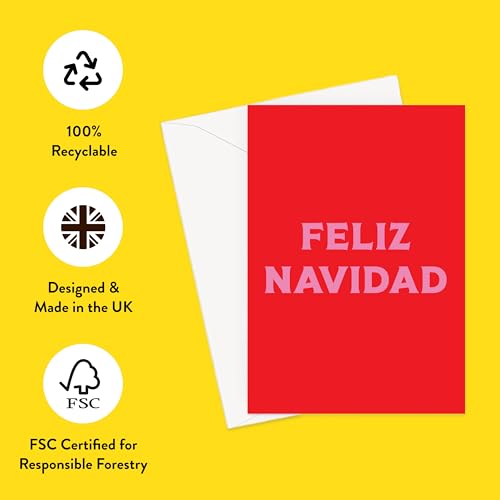 Feliz Navidad Christmas Card by Lemon Loco - Funny Animal Joke Greeting Card for Friends & Family