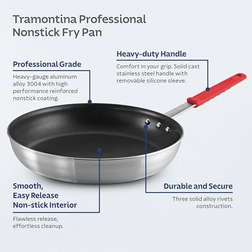 14-Inch Non-Stick Frying Pan - Large Professional Skillet with Removable Handle - Black