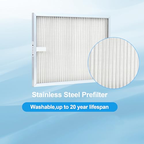 Replacement Air Purifier Filters Set for Nuwave OxyPure 47001-47004 with HEPA & Ozone Removal - 1 SS Pre-filter + 1 Ozone Filter + 3 HEPA/Carbon Filters