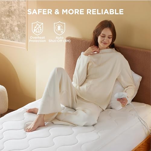 Bedsure Twin Waterproof Heated Mattress Pad with Cotton Top & 10 Heat Levels