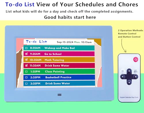 Kids Digital Teaching Clock with Talking Time & Reminders - Blue, Variation of Kids-Blue
