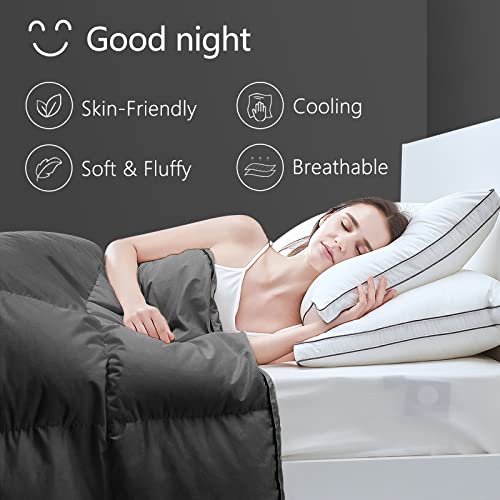 TEXARTIST King All-Season Gray Down Alternative Comforter Duvet Insert