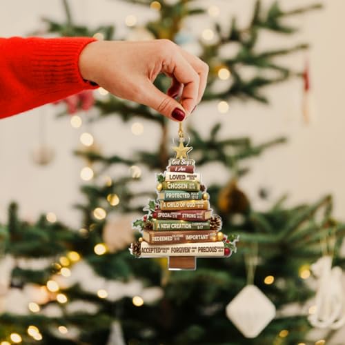God Says I Am Christian Christmas Ornament - Christmas Tree Religious Decor - 2025 Gift