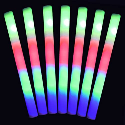MR PARTY KING 100 LED Foam Party Sticks with 3 Lighting Modes - Wedding, Birthday, Event
