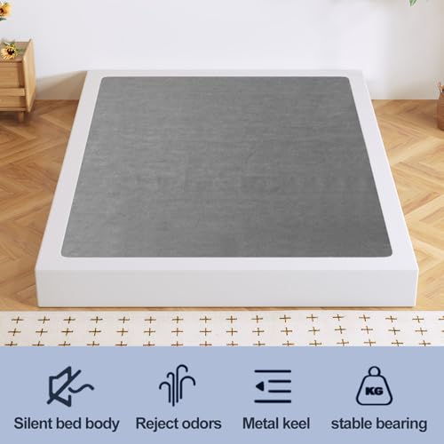 Arhomefurni 7 Inch Queen Metal Box Spring Foundation - Noise-Free, Easy Assembly