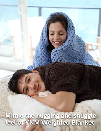 YnM Medium Weight Cotton Chunky Knit Throw Blanket King CA King - Chocolate Brown 80x87 Inches