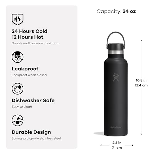 Hydro Flask 24 Oz Insulated Stainless Steel Water Bottle - Leakproof, Harbor Blue