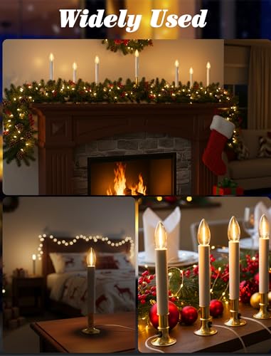 Led Window Candles with Sensor Dusk to Dawn Electric Corded,Electric