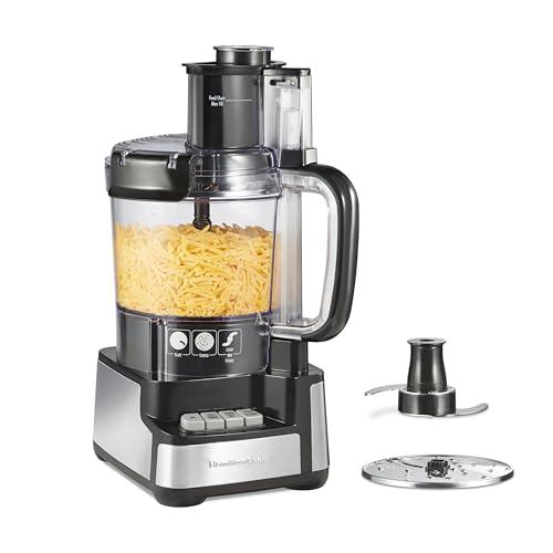 Hamilton Beach 12-Cup Food Processor & Vegetable Chopper with Snap & Stack Technology