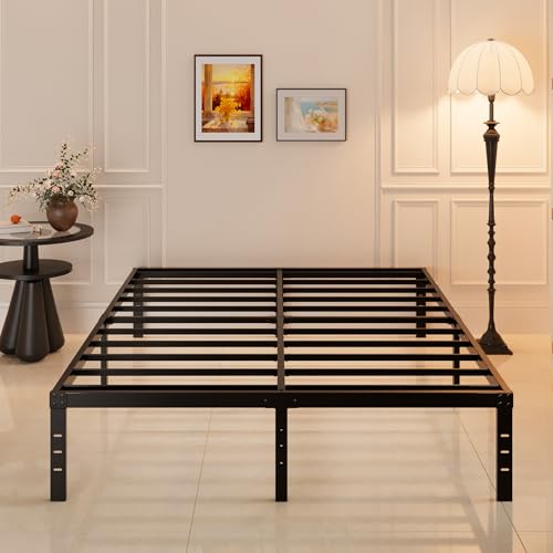 Maenizi 14 Inch Queen Metal Bed Frame - Heavy Duty Support, No Box Spring Needed