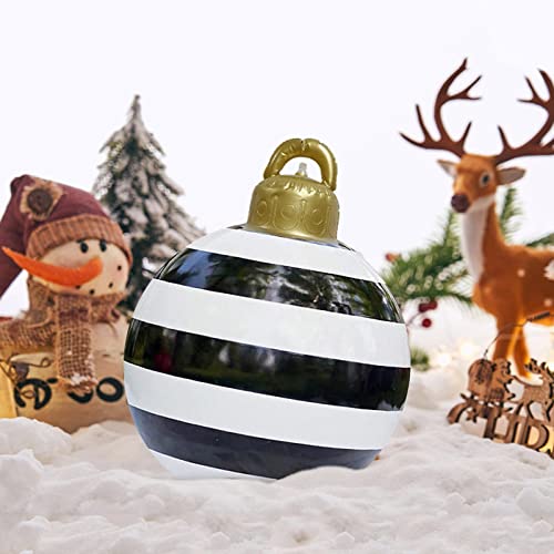 YOMEESOUL 24 Inch Christmas Inflatable Ball Decorations - Giant Outdoor Holiday Ornament (Variation B)