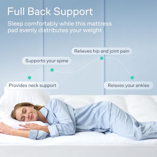 White King Size Cotton Mattress Pad Pillow Top 78x80 Ultra-Soft Breathable