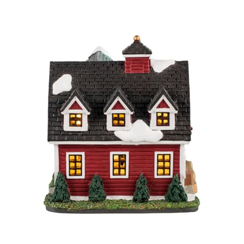 Lemax Red Barn Veterinary Hospital Lighted Village Building - Harvest Crossing