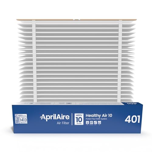 AprilAire 401 Replacement Air Filter - 16x25x6 Inch, Pack of 2, MERV 10, for 2400 & Space-Gard Purifiers - Variation of Air Filter / 16" x 25" x 6"