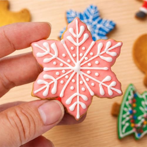 Bobipro Christmas Cookie Cutters Set - 10 Pcs Stainless Steel Shapes