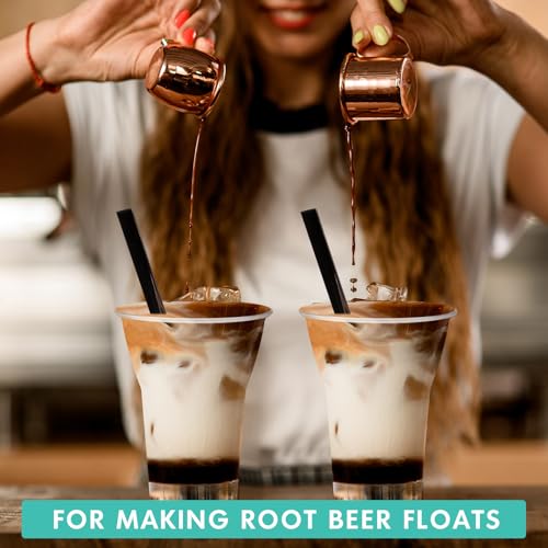 Baderke 50 Pcs 15 oz Plastic Parfait Cups, Root Beer Float Cups