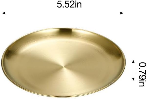 Skiennix 304 Stainless Steel Western Food Plate - Elegant Gold BBQ & Dessert Buffet Dish