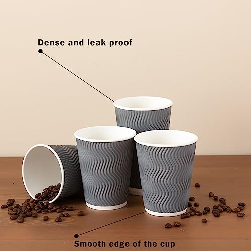 Clawsoff 120 Pack 12 oz Coffee Cups Disposable Insulated Paper Cup