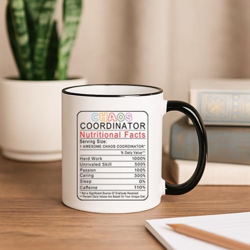 Jmugmt Chaos Coordinator Mug with Black Handle - Boss Gift 11oz