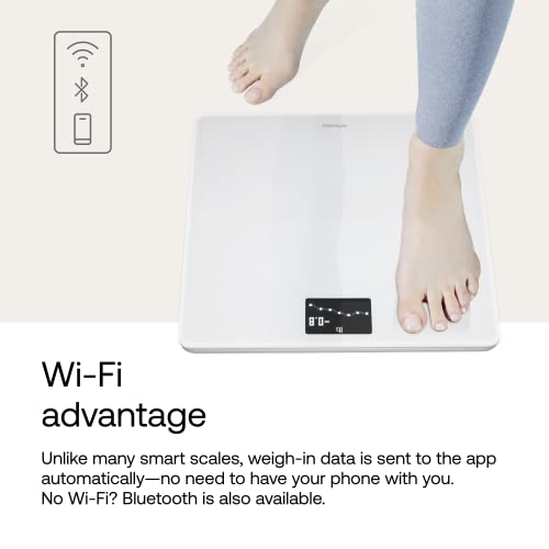 Withings Body Wi-Fi Smart Digital Scale with Pregnancy & Baby Modes - White / 1 Pack