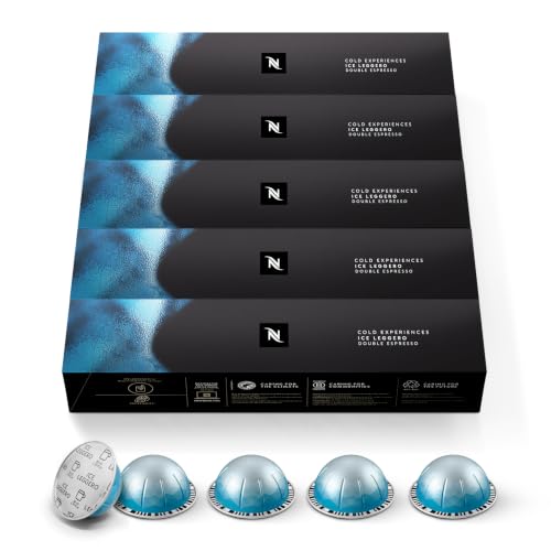Nespresso Vertuo Iced Leggero Coffee Pods - Light Roast, 10 Pack of 5 (50 Count)