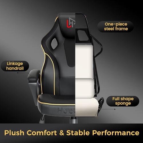 Gaming Chair Ergonomic PC Racing Chair with Link Armrest - Black