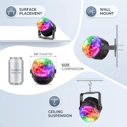 Yiixuyo Bronze 2-Piece Voice-Controlled Party Lights with Remote