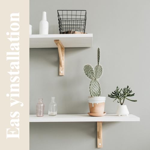 Menkxi 4 Pcs Floating Wall Shelves 30x14 Inch White Wood Shelves Set