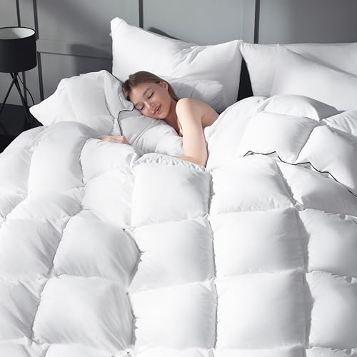 Ubauba King Size Down Duvet Insert All-Season Cooling Touch Hotel Quality White 106 x 90"