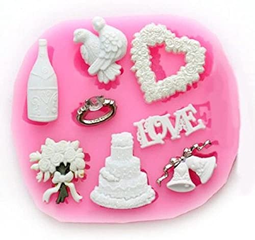 Longzang Christmas Peach Silicone Mini Cake & Fondant Mold Pack of 3 - Holiday Gummy, Chocolate, Sugar Decorations F533-F534-F535